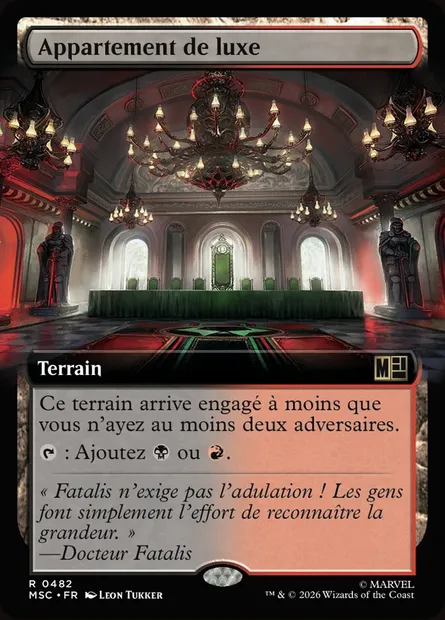 Appartement de luxe, carte Magic MSC 482 — extension Marvel Super Heroes Commander