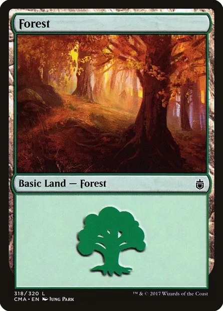 Forêt, carte Magic CMA 318 — extension Commander Anthology