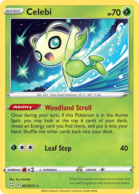 Celebi, Pokémon card SHF 3 — Shining Fates set