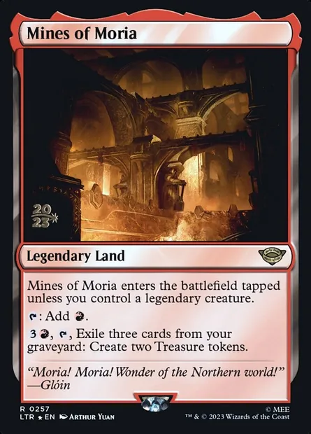 Mines de la Moria, carte Magic PLTR 257s — extension Tales of Middle-earth Promos