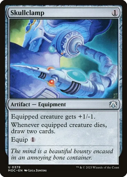 Skullclamp, Magic card MOC 379 — March of the Machine Commander set