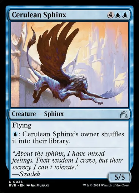 Cerulean Sphinx, Magic card RVR 36 — Ravnica Remastered set