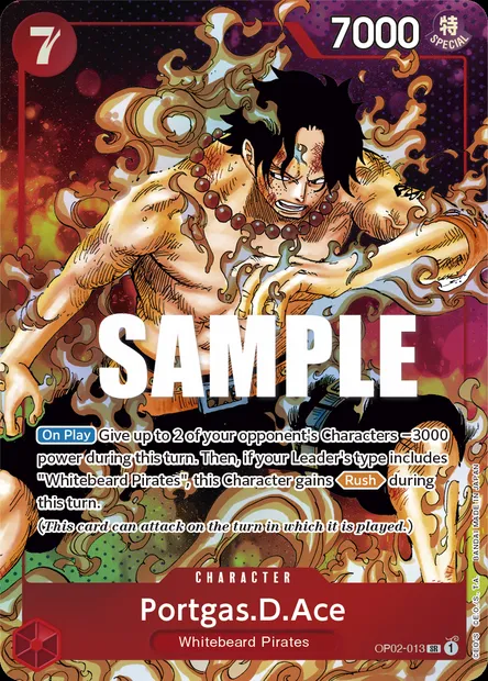 Portgas.D.Ace, One Piece card OP02-013 — PARAMOUNT WAR set