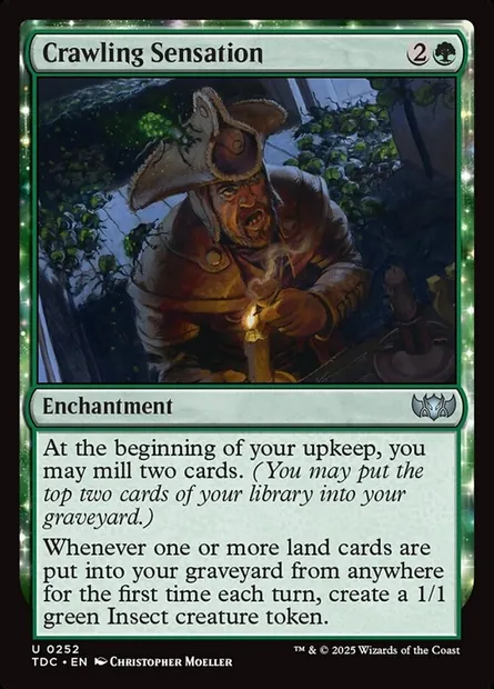 Crawling Sensation, Magic card TDC 252 — Tarkir: Dragonstorm Commander set