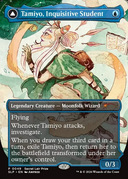 Tamiyo, Inquisitive Student // Tamiyo, Seasoned Scholar, Magic card SLP 49 — Secret Lair Promo set