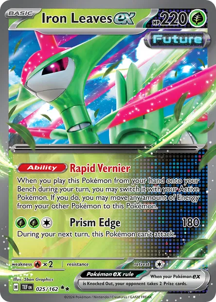 Iron Leaves ex, Pokémon card TEF 025 — Temporal Forces set