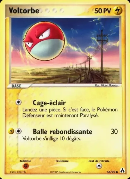 Voltorbe, carte Pokémon LM 68 — extension EX Créateurs de légendes