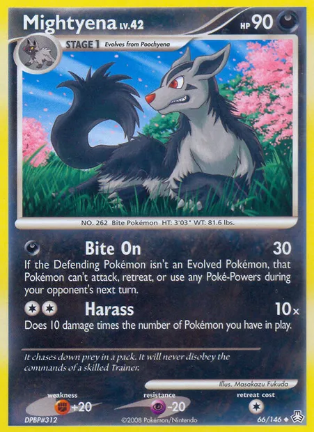 Mightyena, Pokémon card LA 66 — Legends Awakened set