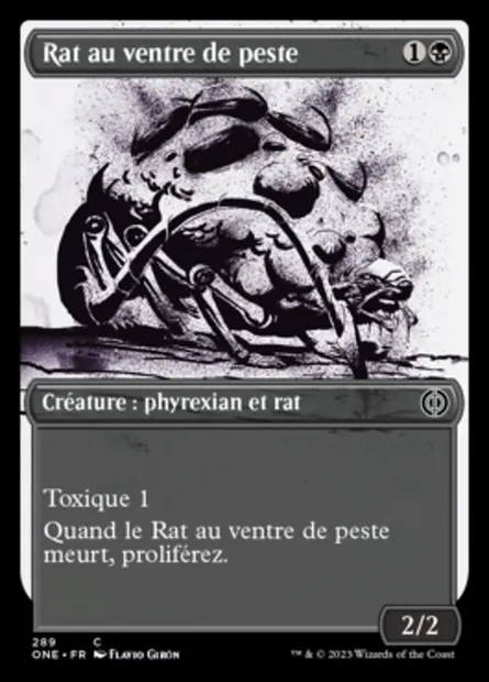 Rat au ventre de peste, carte Magic ONE 289 — extension Tous Phyrexians