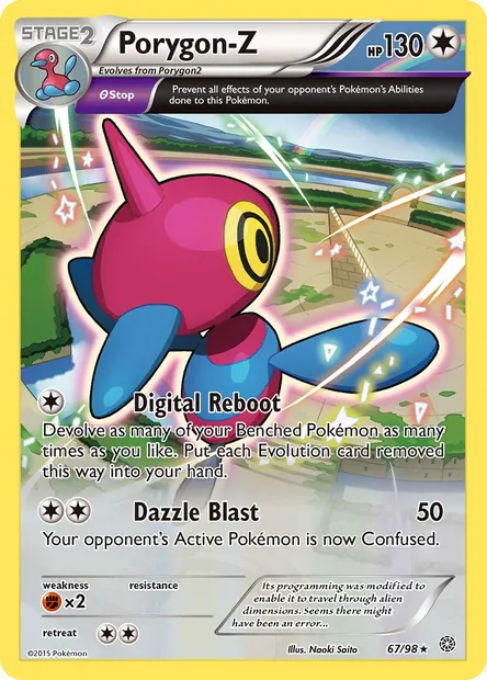 Porygon-Z, Pokémon card AOR 67 — Ancient Origins set