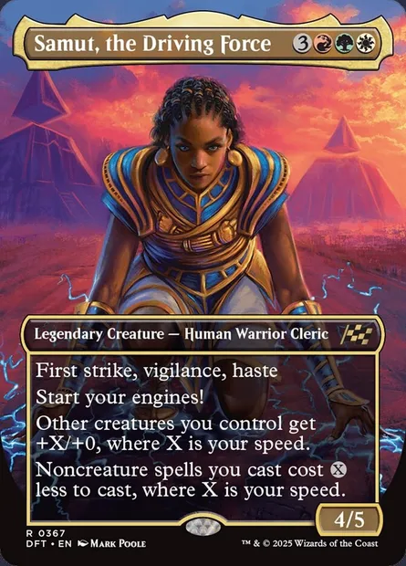 Samut, the Driving Force, Magic card DFT 367 — Aetherdrift set