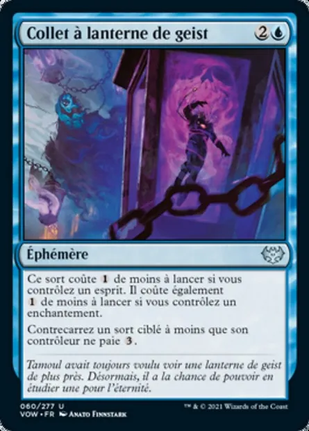 Collet à lanterne de geist, carte Magic VOW 60 — extension Innistrad : noce écarlate