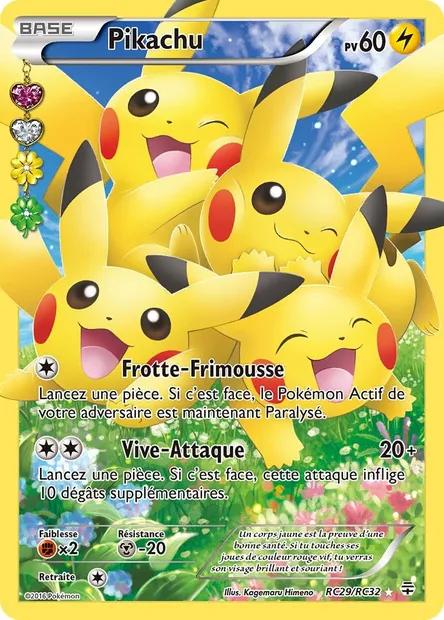 Pikachu, carte Pokémon GEN RC29 — extension Générations