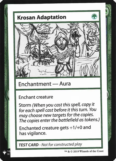 Krosan Adaptation, carte Magic CMB1 80 — extension Mystery Booster Playtest Cards 2019