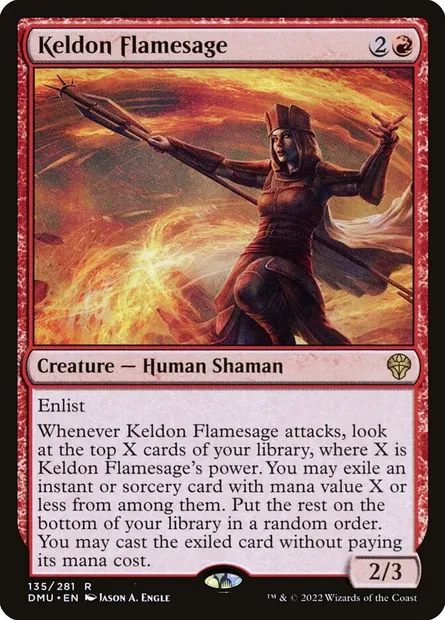 Keldon Flamesage, Magic card DMU 135 — Dominaria United set