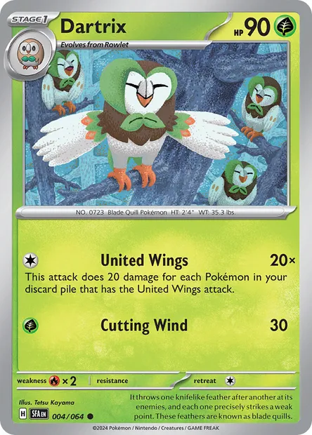Dartrix, Pokémon card SFA 004 — Shrouded Fable set