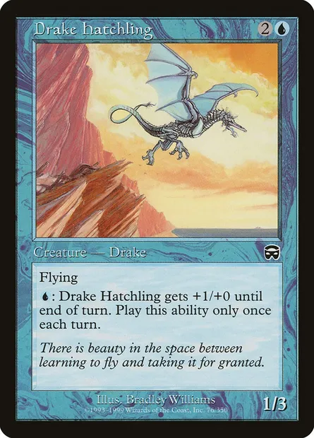 Jeune drakôn, carte Magic MMQ 76 — extension Masques de Mercadia