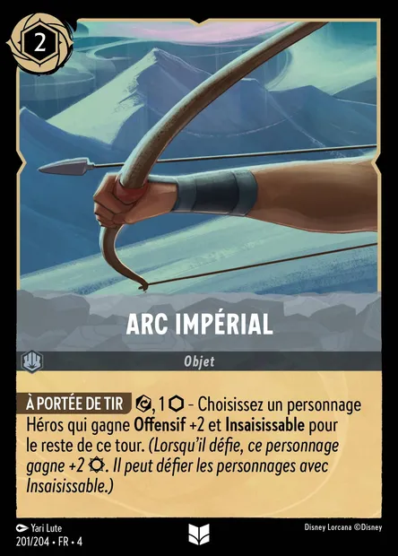 Arc Impérial, carte Disney Lorcana CH4-201 — extension Le Retour d'Ursula