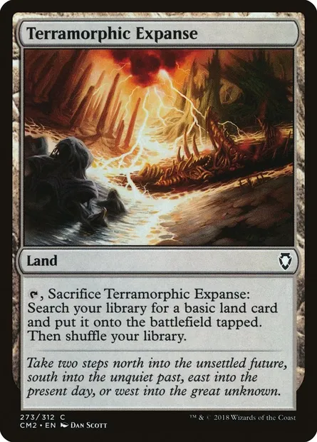 Immensité terramorphe, carte Magic CM2 273 — extension Commander Anthology Volume II
