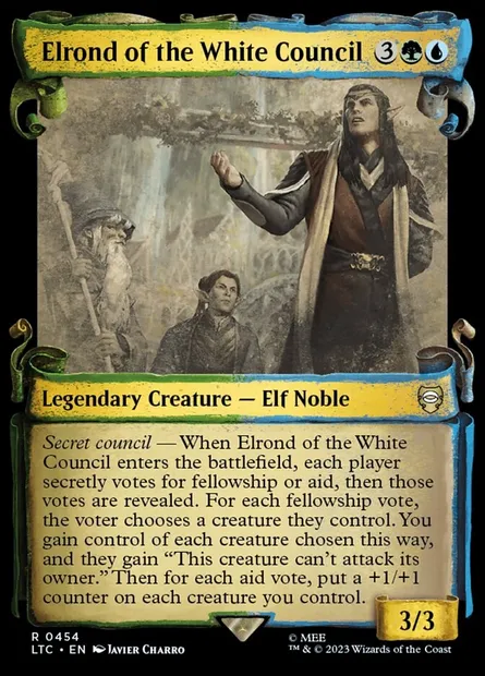 Elrond of the White Council, Magic card LTC 454 — Tales of Middle-earth Commander set