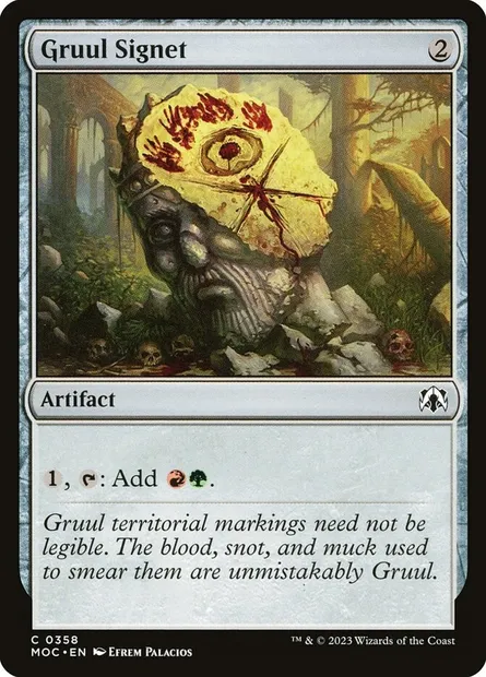 Gruul Signet, Magic card MOC 358 — March of the Machine Commander set