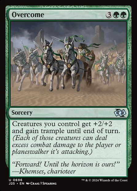 Overcome, Magic card J25 696 — Foundations Jumpstart set
