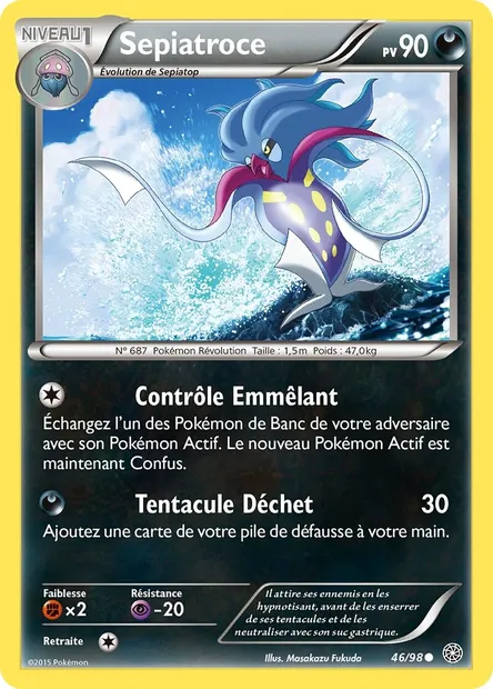Sepiatroce, carte Pokémon AOR 46 — extension Origines Antiques