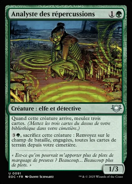 Analyste des répercussions, carte Magic EOC 91 — extension Edge of Eternities Commander