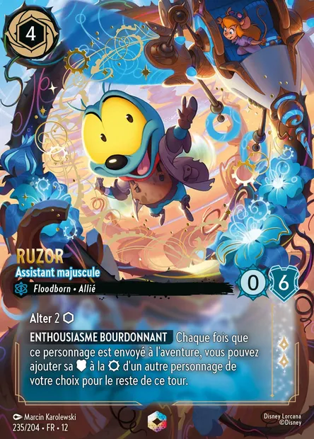Ruzor - Assistant majuscule, carte Disney Lorcana CH12-235 — extension Contrées Inconnues