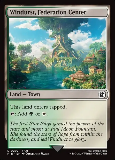 Windurst, Federation Center, Magic card FIN 292 — Final Fantasy set