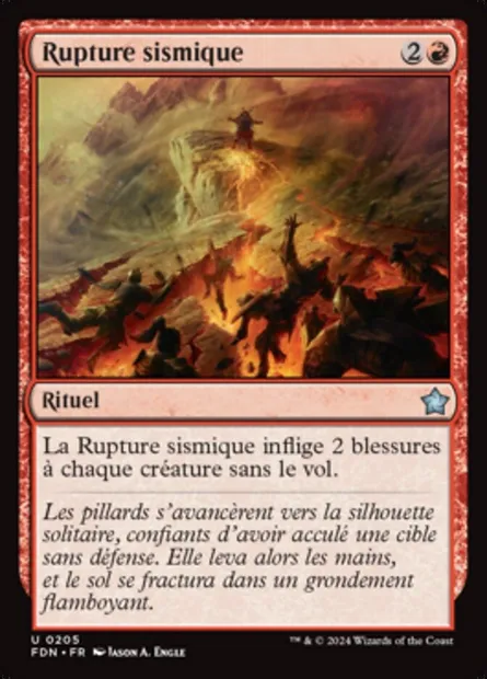 Rupture sismique, carte Magic FDN 205 — extension Foundations