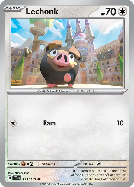 Lechonk, Pokémon card JTG 139 — Journey Together set
