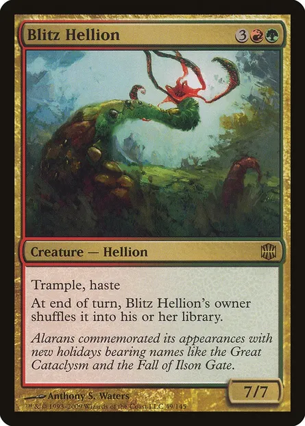 Blitz Hellion, Magic card ARB 49 — Alara Reborn set