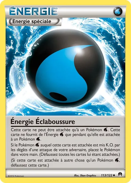 Énergie Éclaboussure, carte Pokémon BKP 113 — extension Rupture Turbo