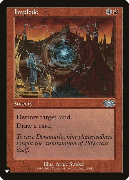 Implosion, carte Magic PLS 62 — extension The List