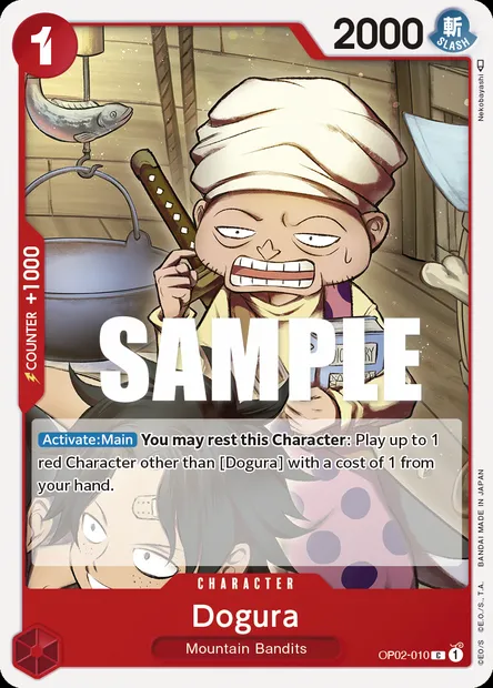 Dogura, carte One Piece OP02-010 — extension PARAMOUNT WAR