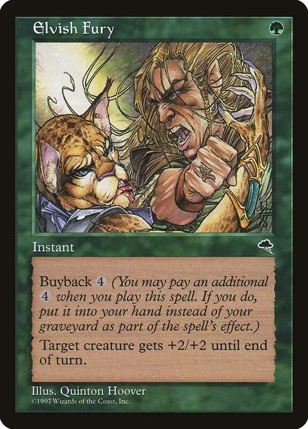 Fureur elfique, carte Magic TMP 226 — extension Tempête