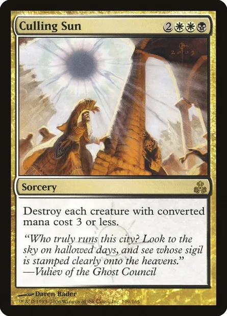 Culling Sun, Magic card GPT 109 — Guildpact set