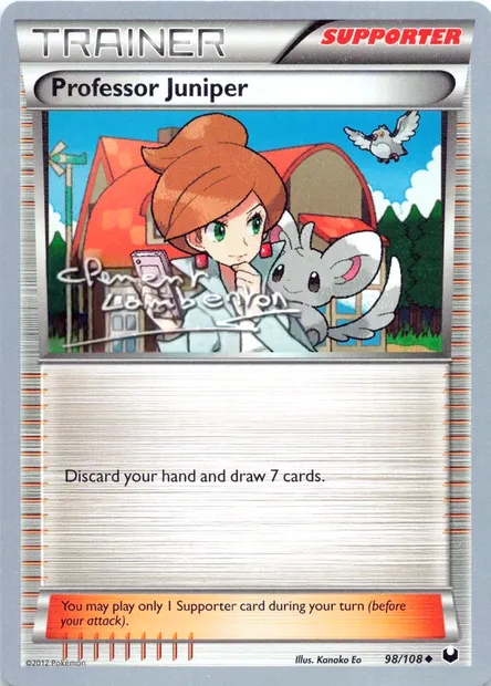 Professor Juniper, Pokémon card WCD13 098-4 — World Championship Decks 2013 set