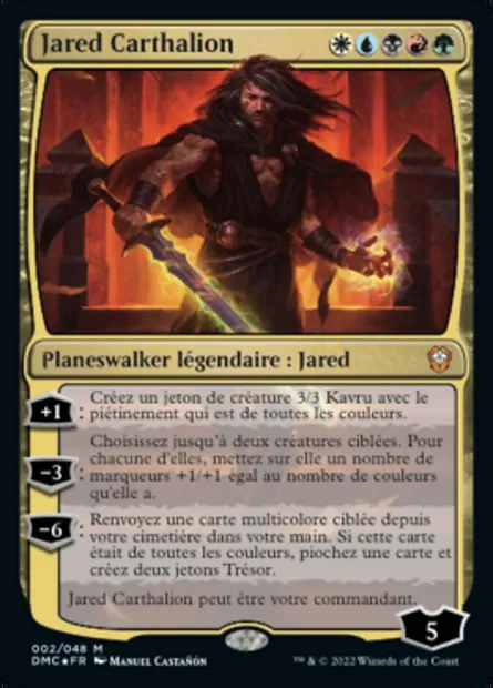 Jared Carthalion, carte Magic DMC 2 — extension Dominaria United Commander