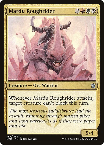 Mardu Roughrider, Magic card KTK 187 — Khans of Tarkir set