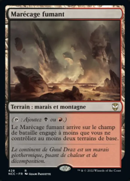 Marécage fumant, carte Magic NCC 428 — extension New Capenna Commander