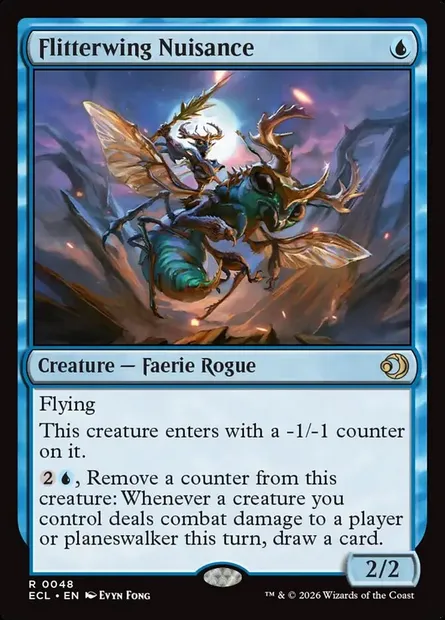 Flitterwing Nuisance, Magic card ECL 48 — Lorwyn Eclipsed set