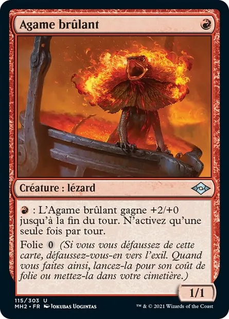 Agame brûlant, carte Magic MH2 115 — extension Horizons du Modern 2