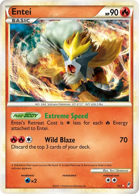 Entei, Pokémon card CL SL3 — Call of Legends set