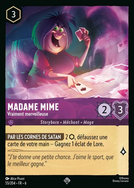 Madame Mime - Vraiment merveilleuse, carte Disney Lorcana CH6-055 — extension La Mer Azurite