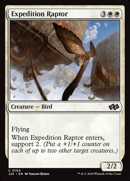 Expedition Raptor, Magic card J25 194 — Foundations Jumpstart set