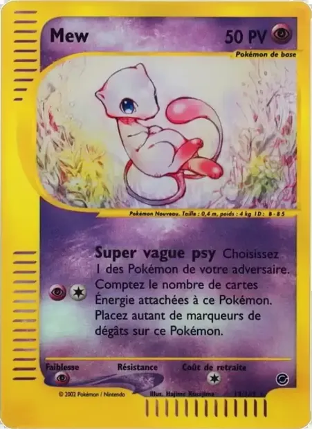 Mew, carte Pokémon EX 19 — extension Expedition