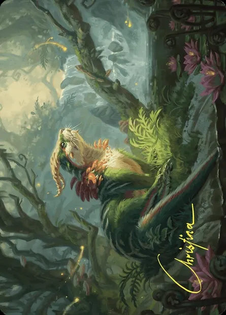 Elusive Otter // Elusive Otter, carte Magic AWOE 37 — extension Wilds of Eldraine Art Series