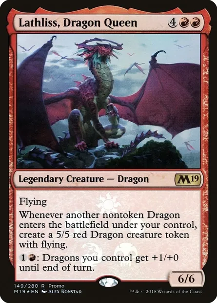 Lathliss, Dragon Queen, Magic card PM19 149★ — Core Set 2019 Promos set